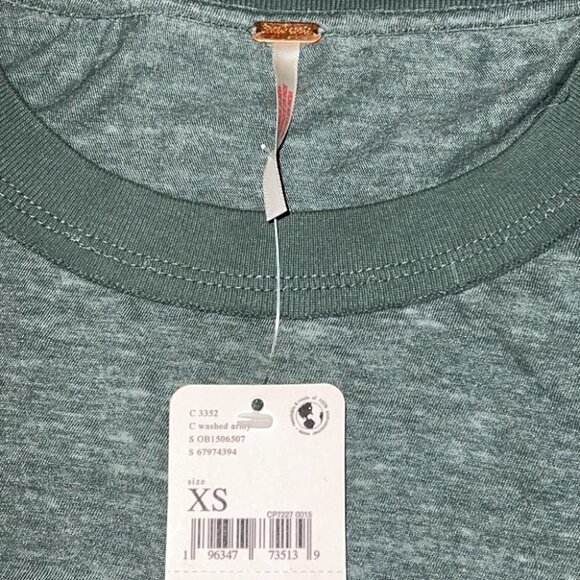 Free People wash army Fall In Love Corset Peplum top in size XS - Picture 12 of 15